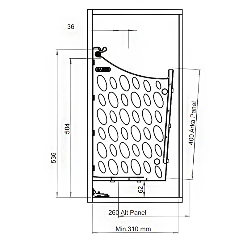 Корзина для білизни Mesan 105-71-08-303 Сірий - 4