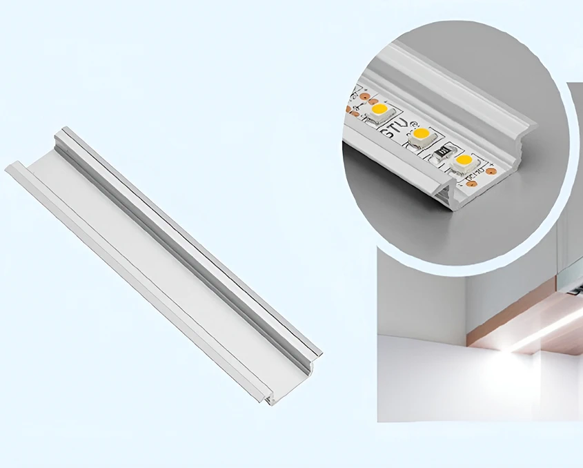 Профиль для LED ленты врезной GTV PA-GLAX3M-AL 3000мм Алюминий