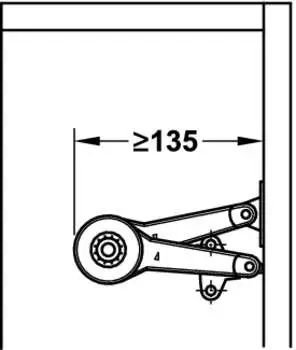 Обмежувач барний Hafele DUO FORTE 3667 Цамак нікельований - 3