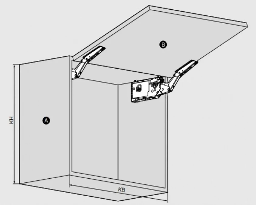 Поворотный подъемник Blum Aventos HK 22K2501 KRAFTSP 20 ZN для SERVO-DRIVE на 2 шт. - 2