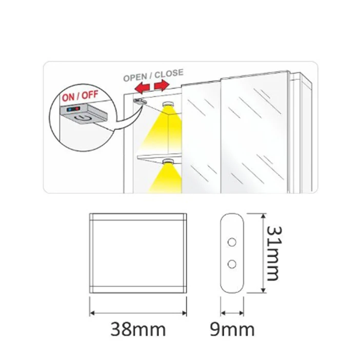 Бесконтактный ИК-переключатель PL для LED освещения WYL-WRS-AL-01 Алюминий - 2
