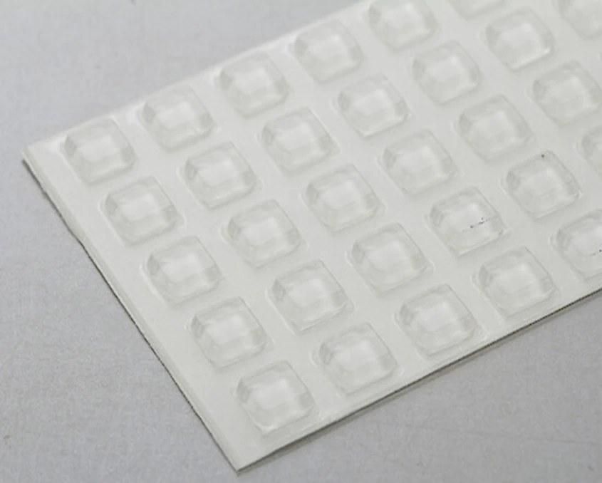 Демпфер самоклеющаяся квадрат Italiana Ferramenta 10х2,5мм 55шт Прозрачный