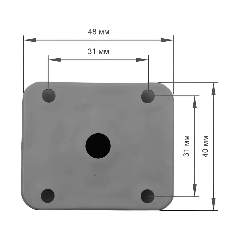 Ніжка меблева регульована DC NA 02C00 Н-100мм Алюміній - 2