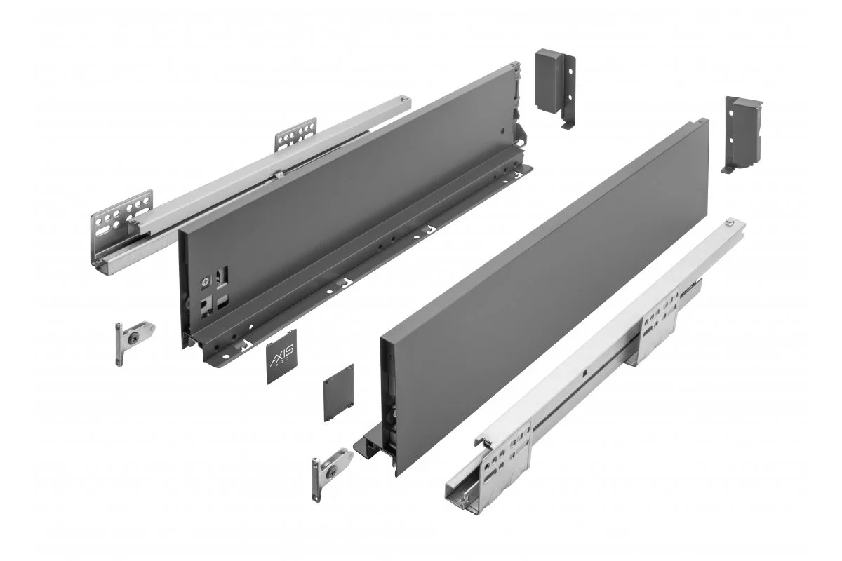 Напрямні GTV АXIS PRO  PB-AXISPRO-KPL300B L-300мм середній H-116 Графіт