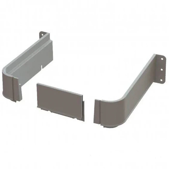 Обмежувач для сифону Mesan 105-91-02-303 П-подібний 250х200х70хR43мм Сірий