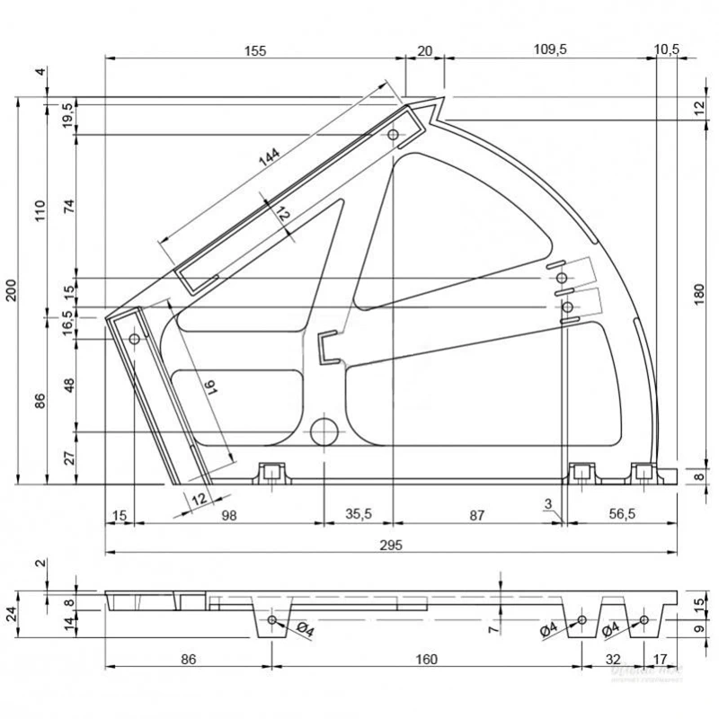 Взуттєвий механізм DC на два відділення Сірий - 2