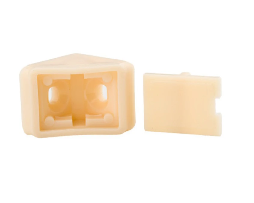 Кріпильний кутик DC пластиковий одинарний Береза Дуб молочний