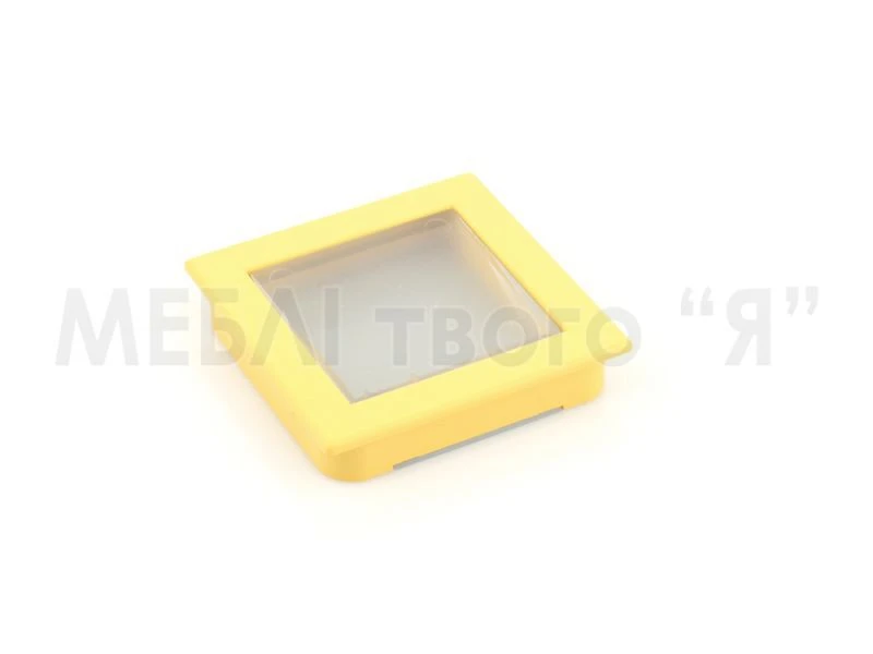 Меблева ручка Poliplast РП-23 Жовтий матовий/Прозорий