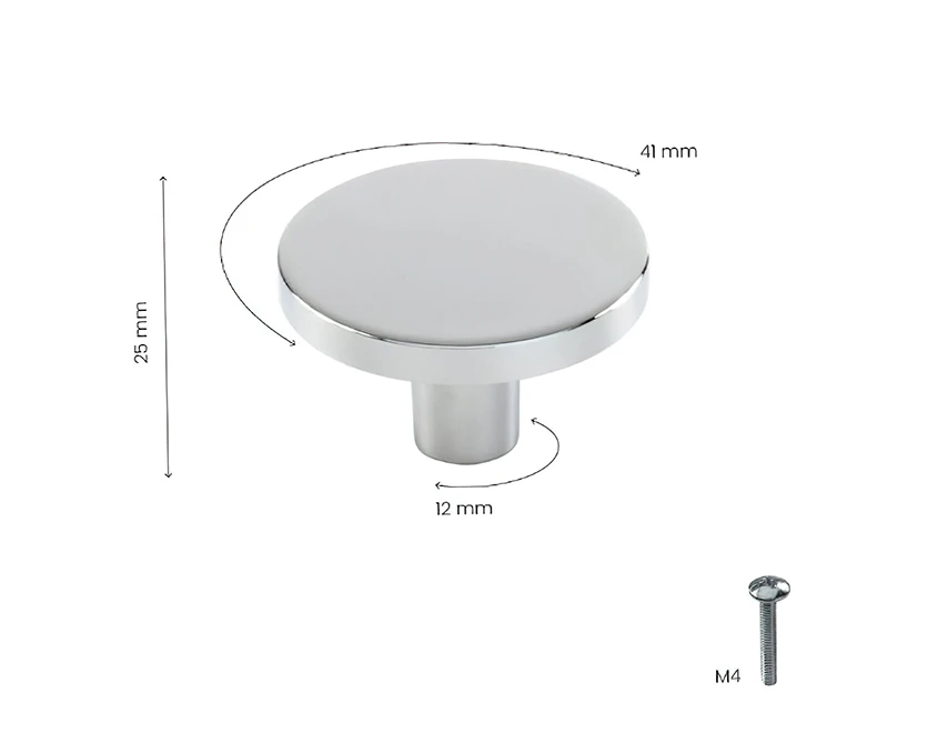 Меблева ручка металева Beslag Design COMO BIG 343211-11 Хром - 2