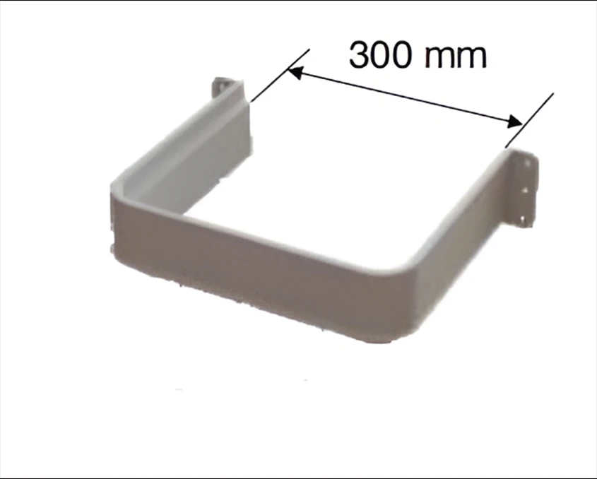 Обмежувач для сифону Mesan 105-91-03-302 П-подібний 250х300х70хR43мм Білий - 2