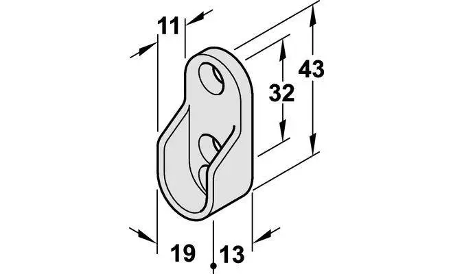 Штанготримач Hafele  OVA 15х30мм Нікель - 2