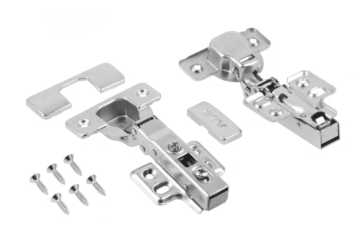 Завіса GTV PRESTIGE ZM-ECHC09H04-BE накладна з доводчиком без єврошурупа з планкою на 4 отвори - 2