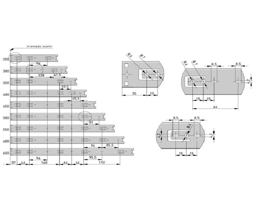 Напрямна GTV PRO кулькова PK-PRO-H45-450 H45мм L450мм 50кг Нікель - 6