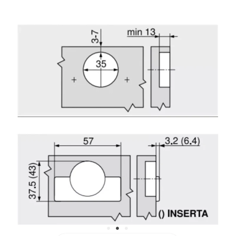 Завіса Blum напівнакладна без Blumotion 110⁰ 70T3650.TLMB V50 ONS Чорний онікс - 2