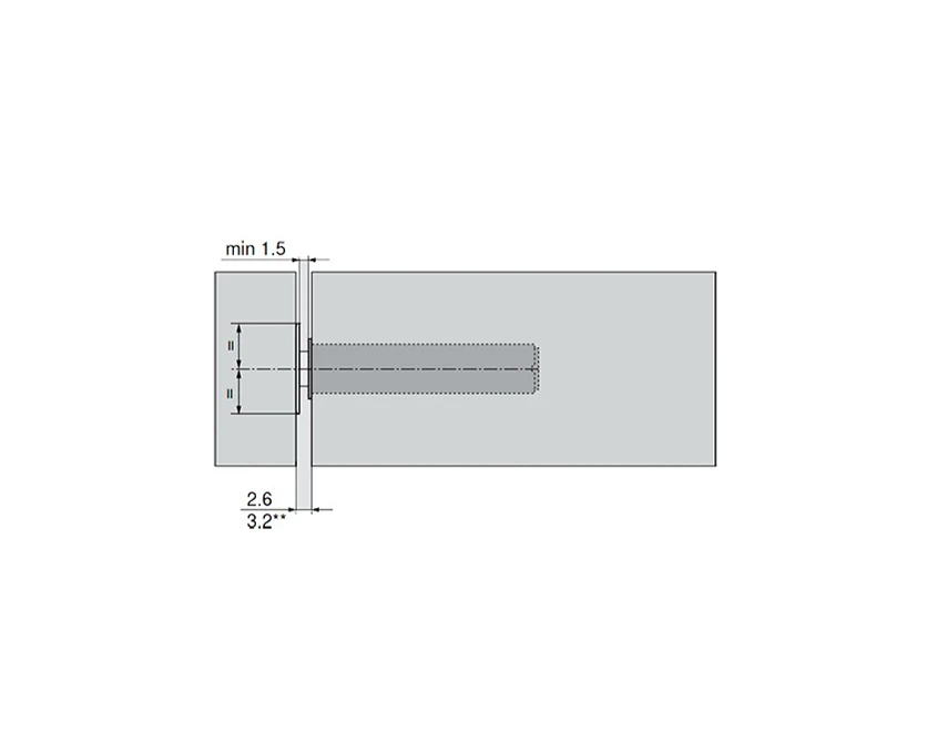 Зворотня (відповідна) планка Blum для TIP-ON для вдавлювання 955.1008D HPL-DR 250 NI Нікель - 2