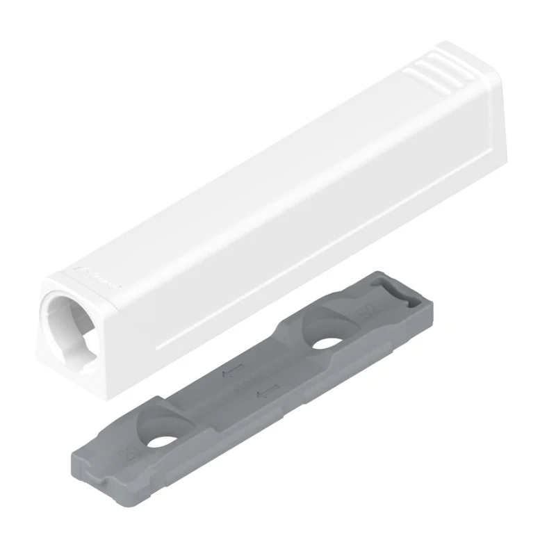 Держатель Blum Tip-On 20/32 длинный, прямой с монтажной планкой 956A1201 TIP-AP 250SEIW белый шелк