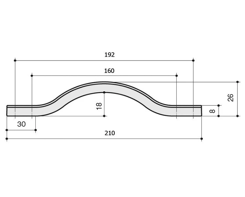 Меблева ручка Citterio GIULIO HANDLES 8 1115.192160.0252 Чорний матовий - 2