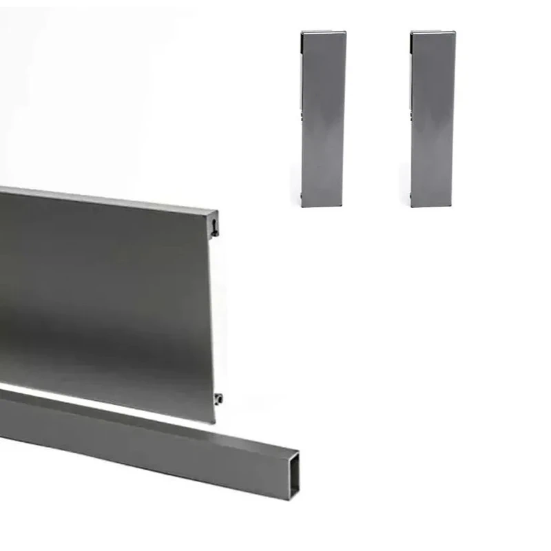 Комплект внутреннего ящика GTV MBPRO L-199мм (панель + релинг + крепеж) Антрацит