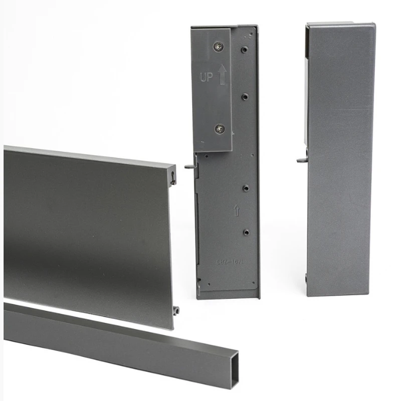 Комплект GTV AXIS PRO передняя панель 1200мм + крепление + релинг для внутреннего ящика B Антрацит