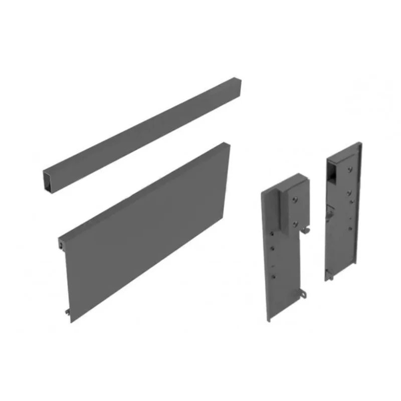Комплект GTV AXIS PRO передняя панель 1200мм + крепеж + релинг для внутреннего ящика D Антрацит
