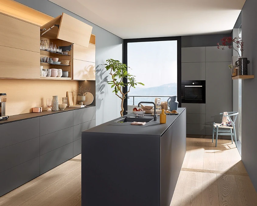 Комплект Blum AVENTOS HF механізм 25F39 ВК=760-1040мм BLUMOTION TGR Темно-сірий