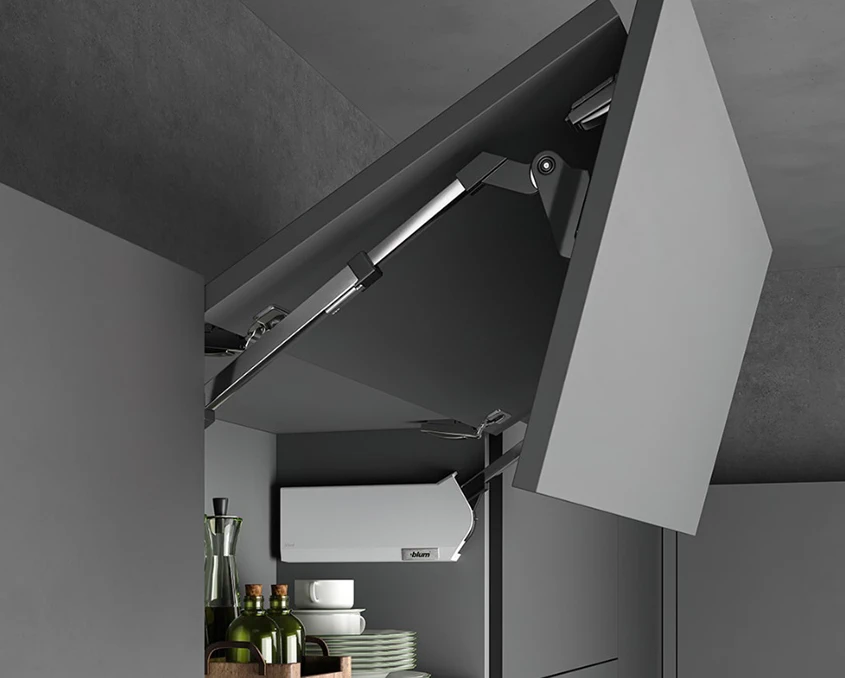 Комплект Blum AVENTOS HF механизм 28F32 ВК=480-570мм BLUMOTION SW Белый шелк