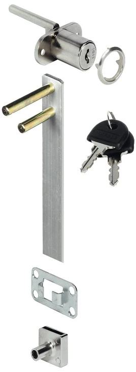 Замок Hafele центральный поворотный в сборке 234.99.600 Никель