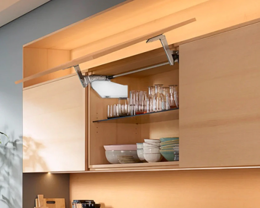 Комплект Blum AVENTOS HS механізм I ВК=676-800мм SW дерев’яний фасад AVTHS-ISW Білий шовк