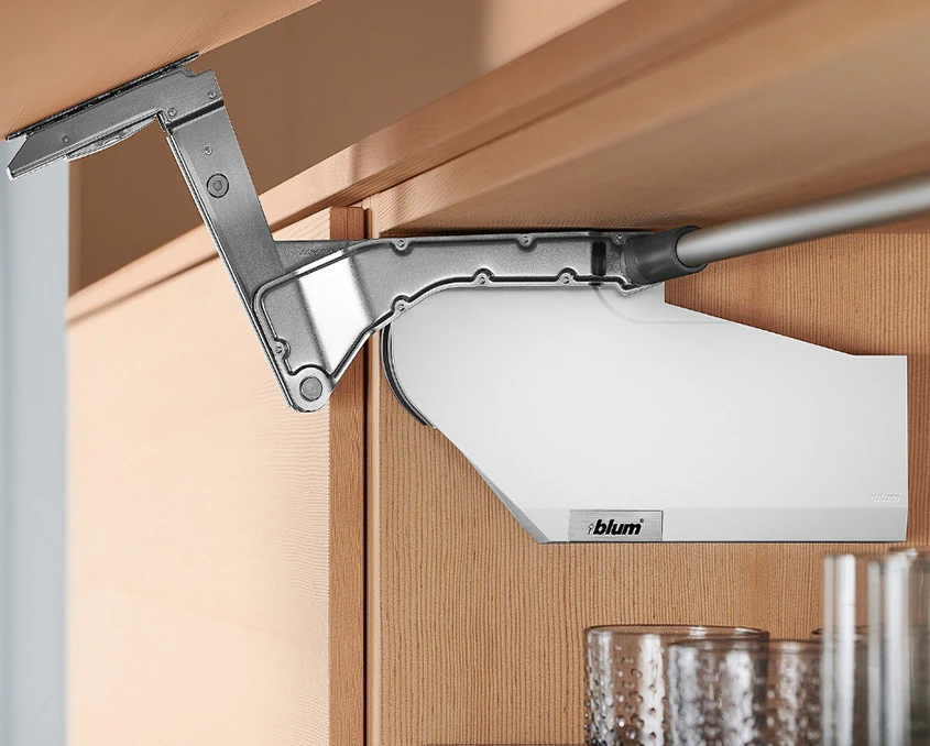 Комплект Blum AVENTOS HS механізм B ВК=350-525мм SW дерев’яний фасад AVTHS-BSW Білий шовк - 2