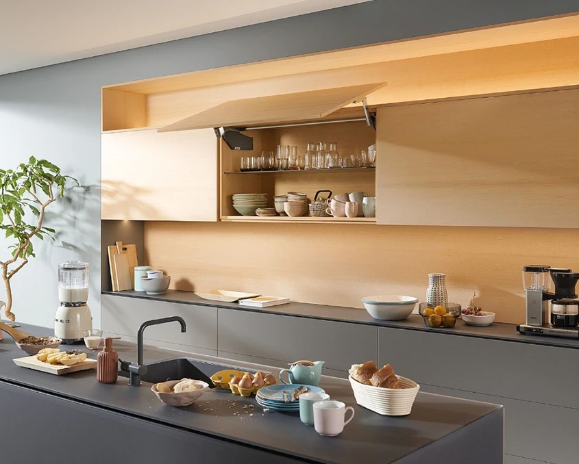 Комплект Blum AVENTOS HS механізм E ВК=526-675мм TGR AVTHS-ETGR-A  Темно-сірий