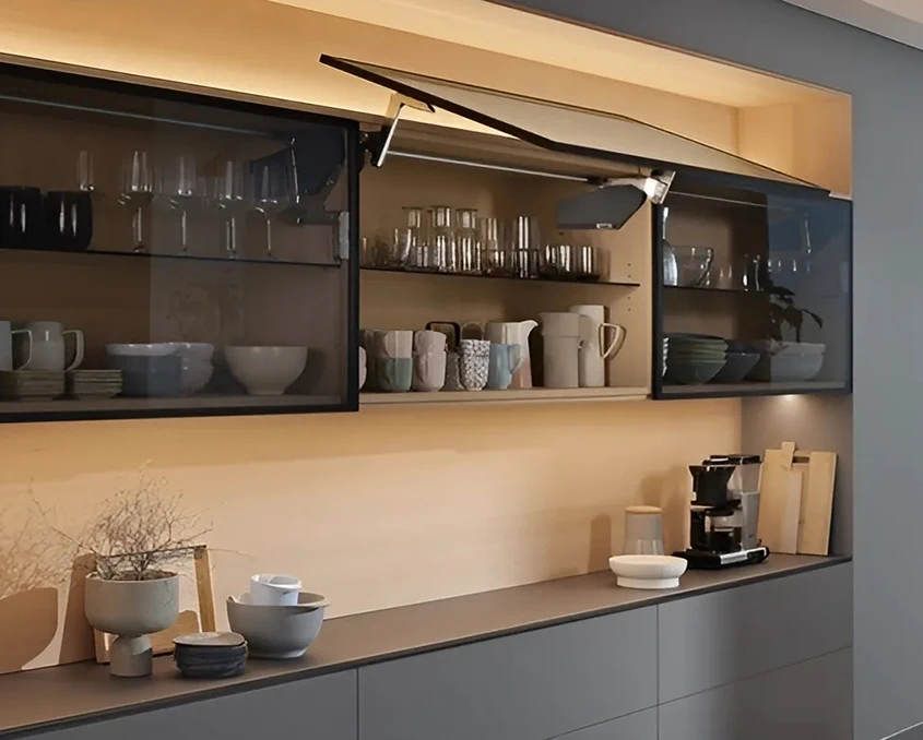 Комплект Blum AVENTOS HS механізм B ВК=350-525мм TGR  AVTHS-BTGR-A  Темно-сірий