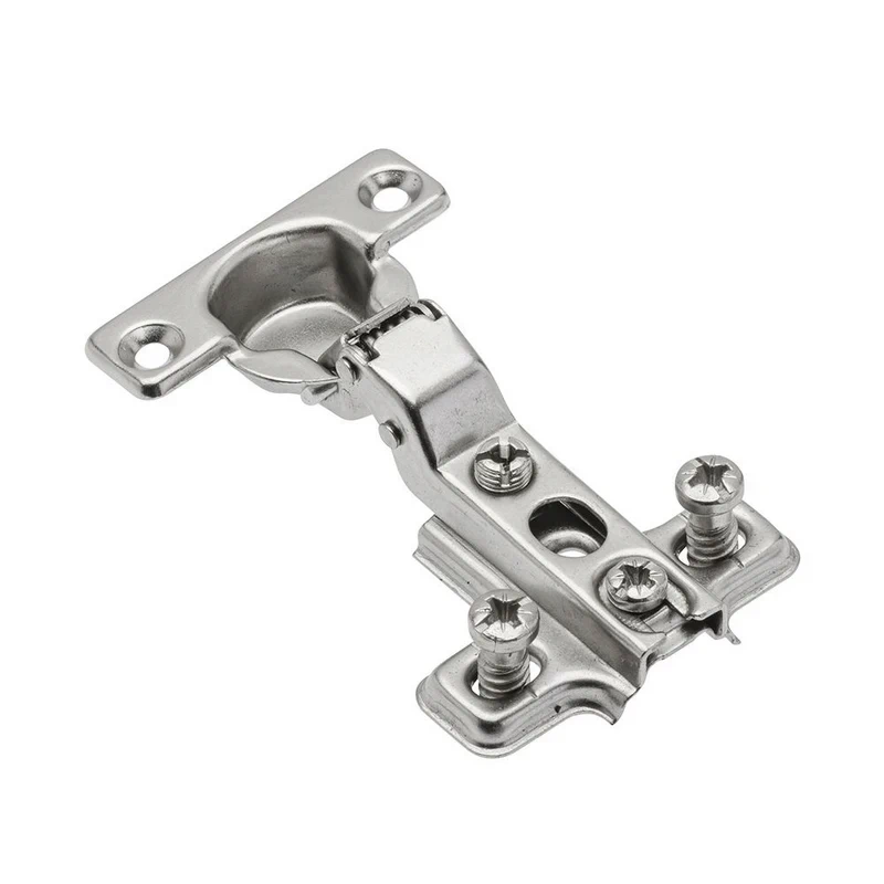 Петля GTV ZP-CIBI8H0ZE мини полунакладная 26мм + планка Н0 с еврошурупом Никель