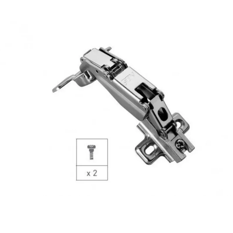 Петля GTV ZP-COCAKT165H2-ZE накладная угловая 165° без пружины с еврошурупом Никель