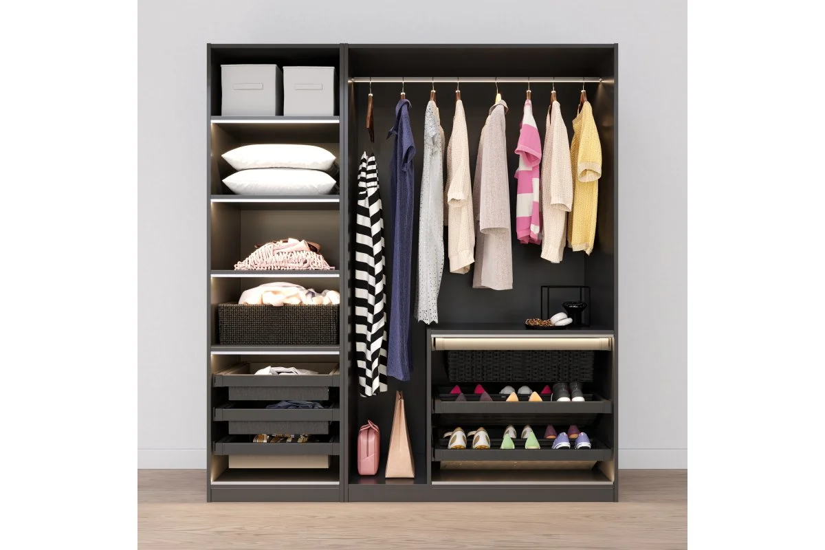 Корзина для білизни GTV WG-KOSZM80-60 ELITE 800мм перфорована з дотягом Графіт - 2