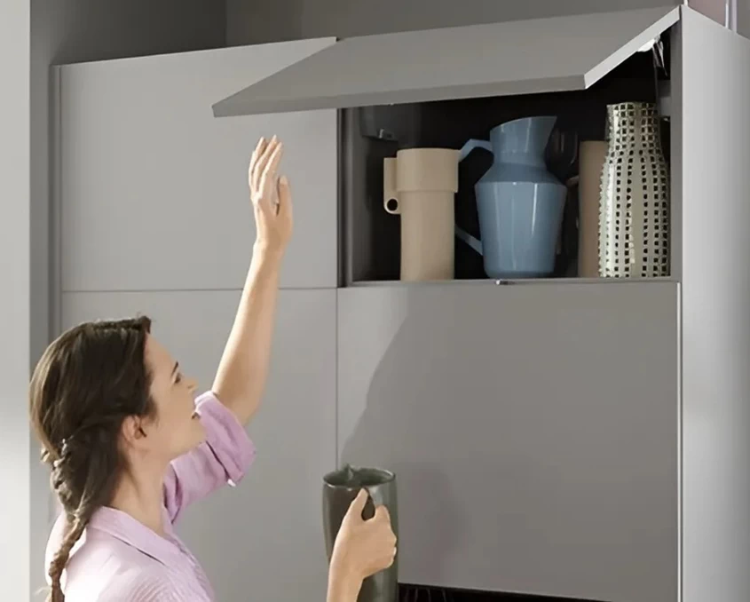 Комплект Blum AVENTOS HK-S механізм CE ВК=186-600мм TIP-ON дерев’яний фасад Темно-сірий