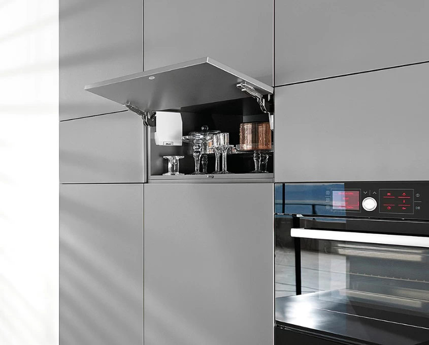 Комплект Blum AVENTOS HK-S механізм CC ВК=186-600мм TIP-ON дерев’яний фасад  AVTHKS-CCTSW Білий шовк