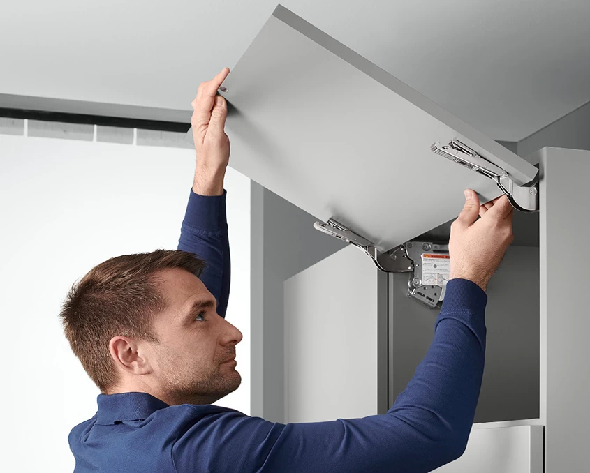 Комплект Blum AVENTOS HK-S механізм EE ВК=186-600мм BLUMOTION дерев. фасад AVTHKS-EEBTGR Темно-сірий