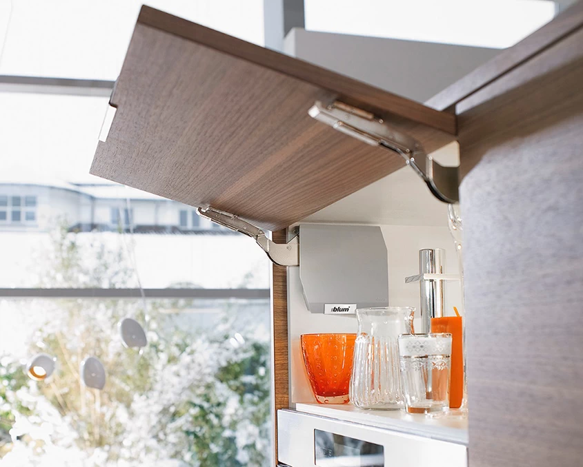 Комплект Blum AVENTOS HK-S механізм CC ВК=186-600мм BLUMOTION дерев.фасад AVTHKS-CCBHGR Світло-сірий