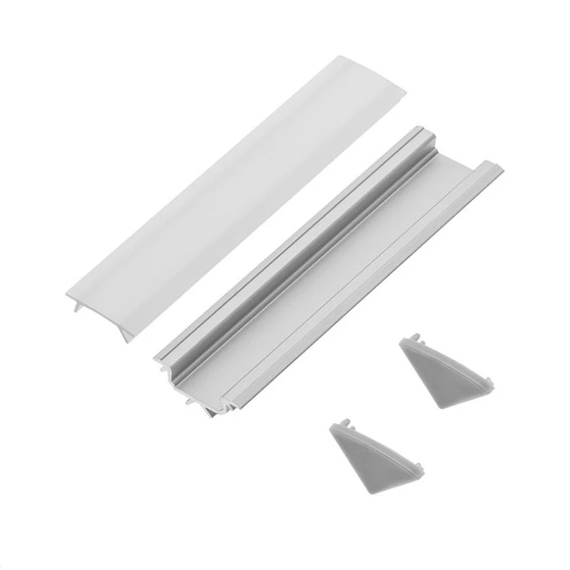 Комплект GTV LED профілю кутового 2м кришки молочної 2м та 2 заглушки