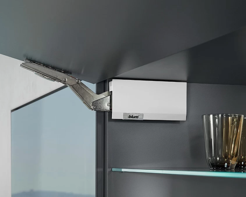 Комплект Blum AVENTOS HK top силовий механізм 29 BLUMOTION дерев’яний фасад  AVHKt-29BSW  Білий шовк - 2