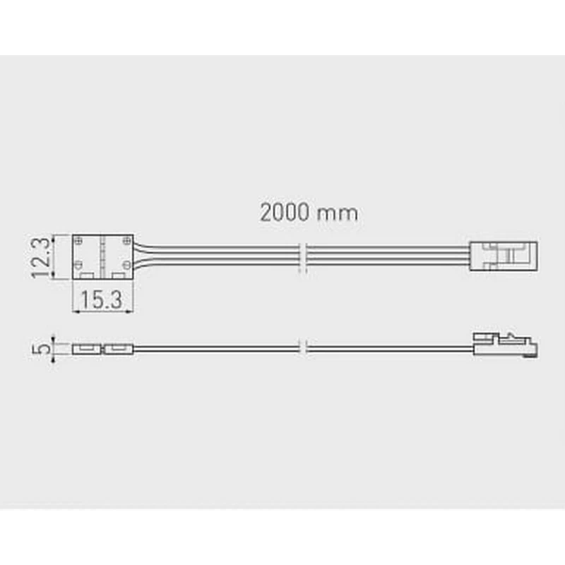 З'єднання GTV XC11 для світлодіодної стрічки 8 мм провід 2м роз'єм Mini AMP - 2