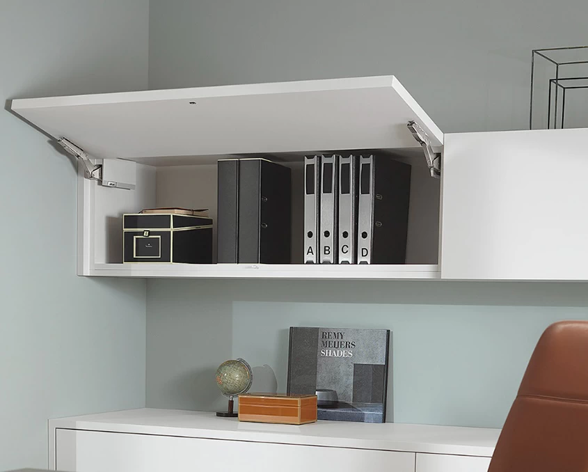 Комплект Blum AVENTOS HK top силовий механізм 27 BLUMOTION дерев’яний фасад  AVHKt-27BSW  Білий шовк