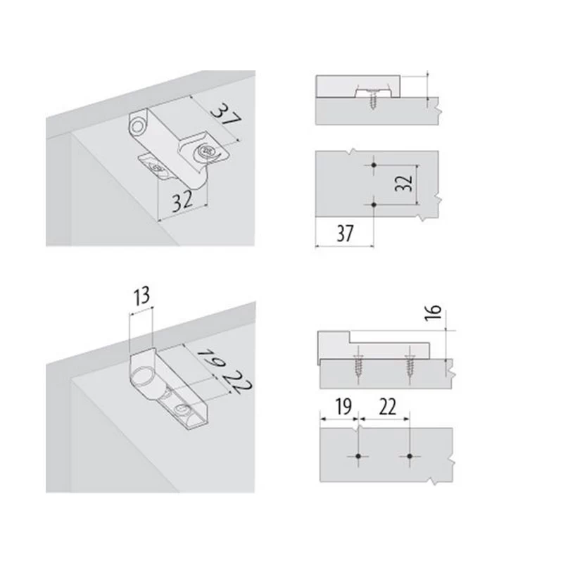 Кріплення GTV AM-ADAP0B-10 до амортизатора пневматичного просте Білий - 2