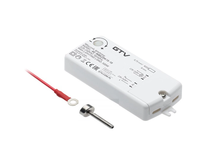 Выключатель сенсорный GTV под винт 230В max.500W (с винтом) кабель 2м Белый