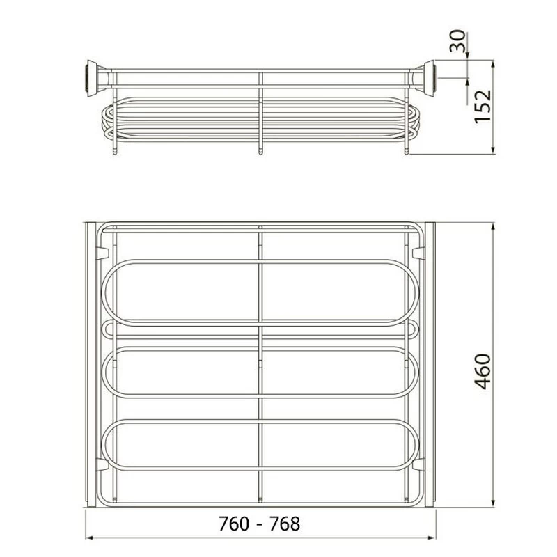 Полиця для взуття GTV W-WOBU80-BP-60 SMART 800 мм (без направляючих) Антрацит - 3