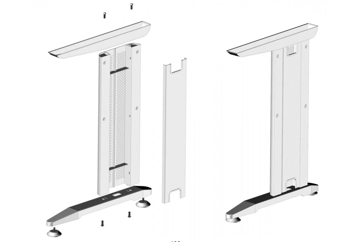 Каркас для столу GTV SB-A60X72-80 500x600 (комплект) Сірий - 2