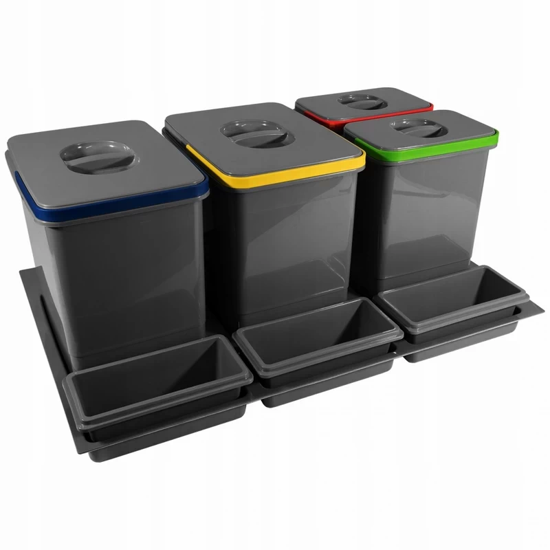 Сегрегатор GTV PB-91644100B5V-A MULTINO 800мм 2х15л +2х7л Графіт