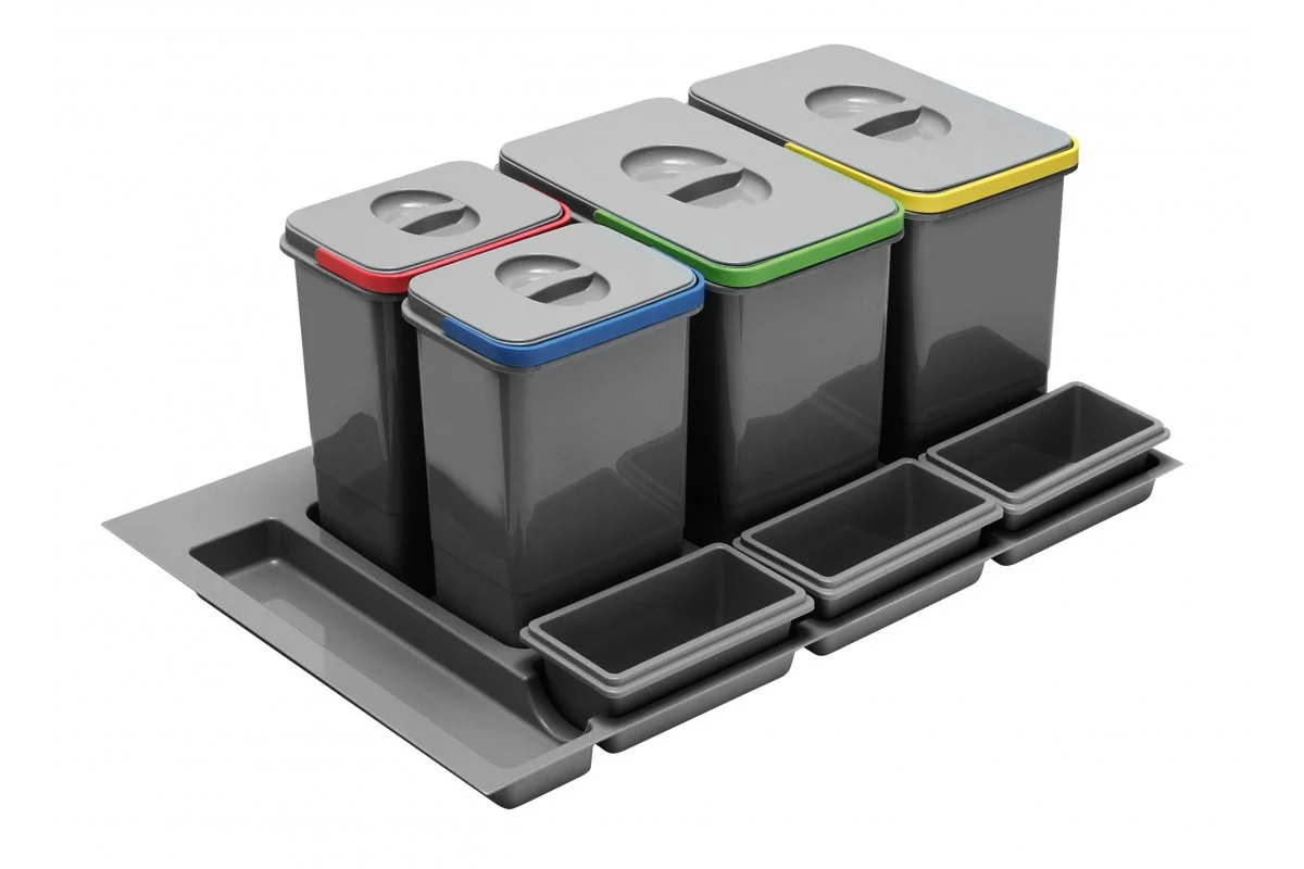 Сегрегатор GTV PB-91644100B5V-A MULTINO 800мм 2х15л +2х7л Графіт - 2