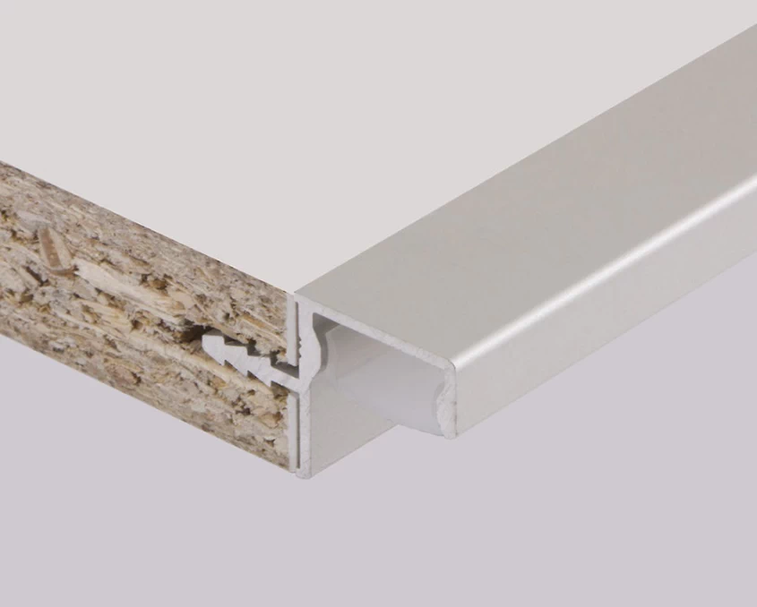 Профиль для фасадов без ручек (ФБР) в верхний модуль под LED-подсветку L=5950мм Алюминий