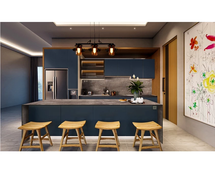 Плита LuxeForm Compact HPL 4200x649x12мм L148 Мрамор Толедо / черное ядро - 2